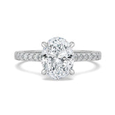 Hidden Halo Oval-Cut Engagement Ring
